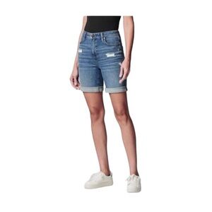 Simply Vera Wang Womens High Rise Distressed Bermuda Jean Shorts Sz 18 New